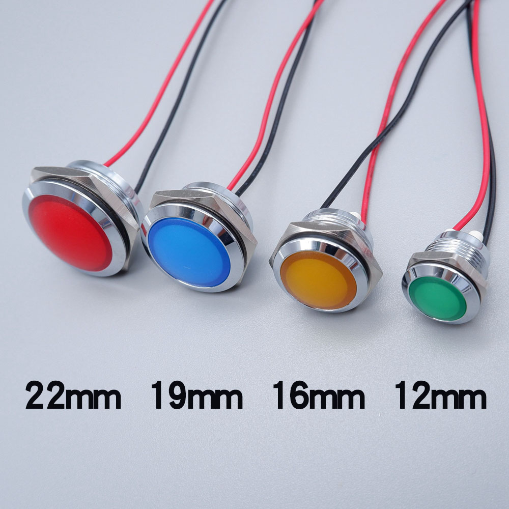 Metal LED Indicator Light 12mm - Signal Panel Orange ulasan dan harga