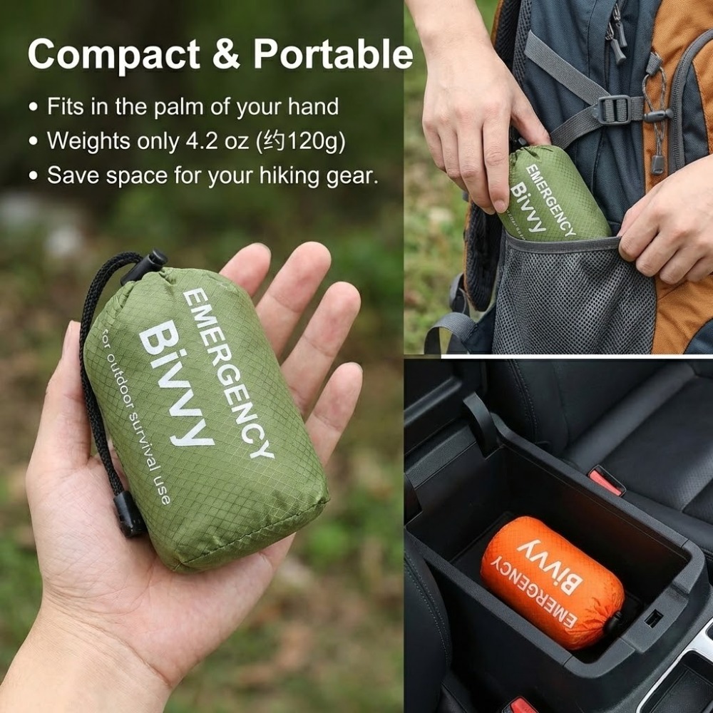 3Pcs Emergency Sleeping Bag Ki - Bivy Bag Emergency ulasan dan harga